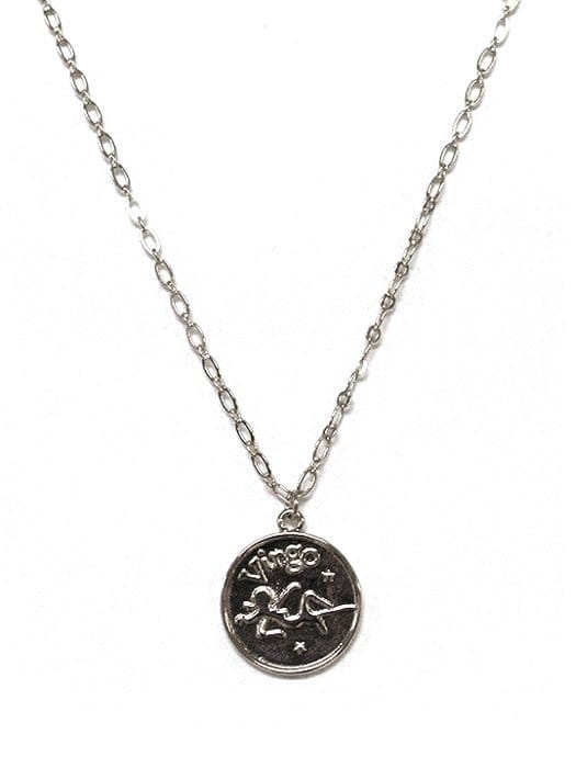TN9114 Assorted 12 Piece Gold or Silver Zodiac Sign and Name Medallion Necklace Pack - MiMi Wholesale