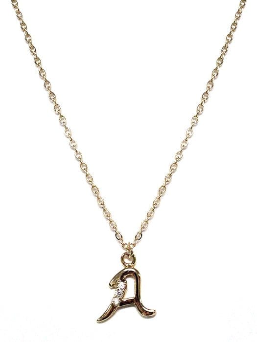 TN9118 Assorted 16 Piece Gold CZ Initial Necklace Pack - MiMi Wholesale