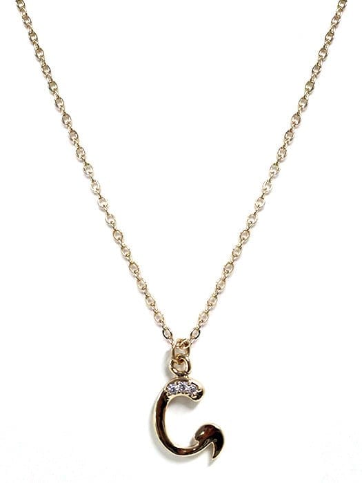 TN9118 Assorted 16 Piece Gold CZ Initial Necklace Pack - MiMi Wholesale
