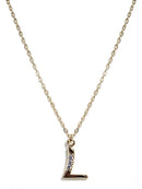 TN9118 Assorted 16 Piece Gold CZ Initial Necklace Pack - MiMi Wholesale