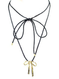 TN9187 Ribbon Wrap Cord Necklace - MiMi Wholesale