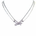 TN9220 Chain Bow Necklace - MiMi Wholesale