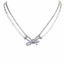 TN9220 Chain Bow Necklace - MiMi Wholesale
