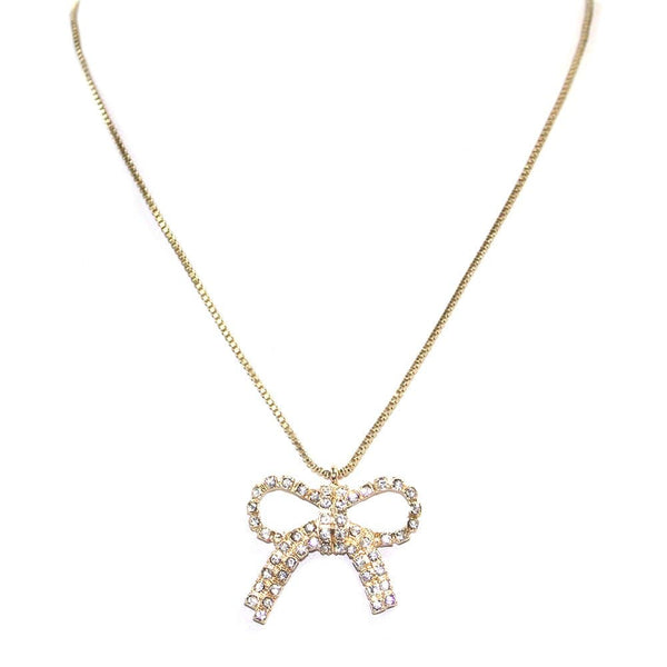 TN9229 CZ Ribbon Necklace - MiMi Wholesale