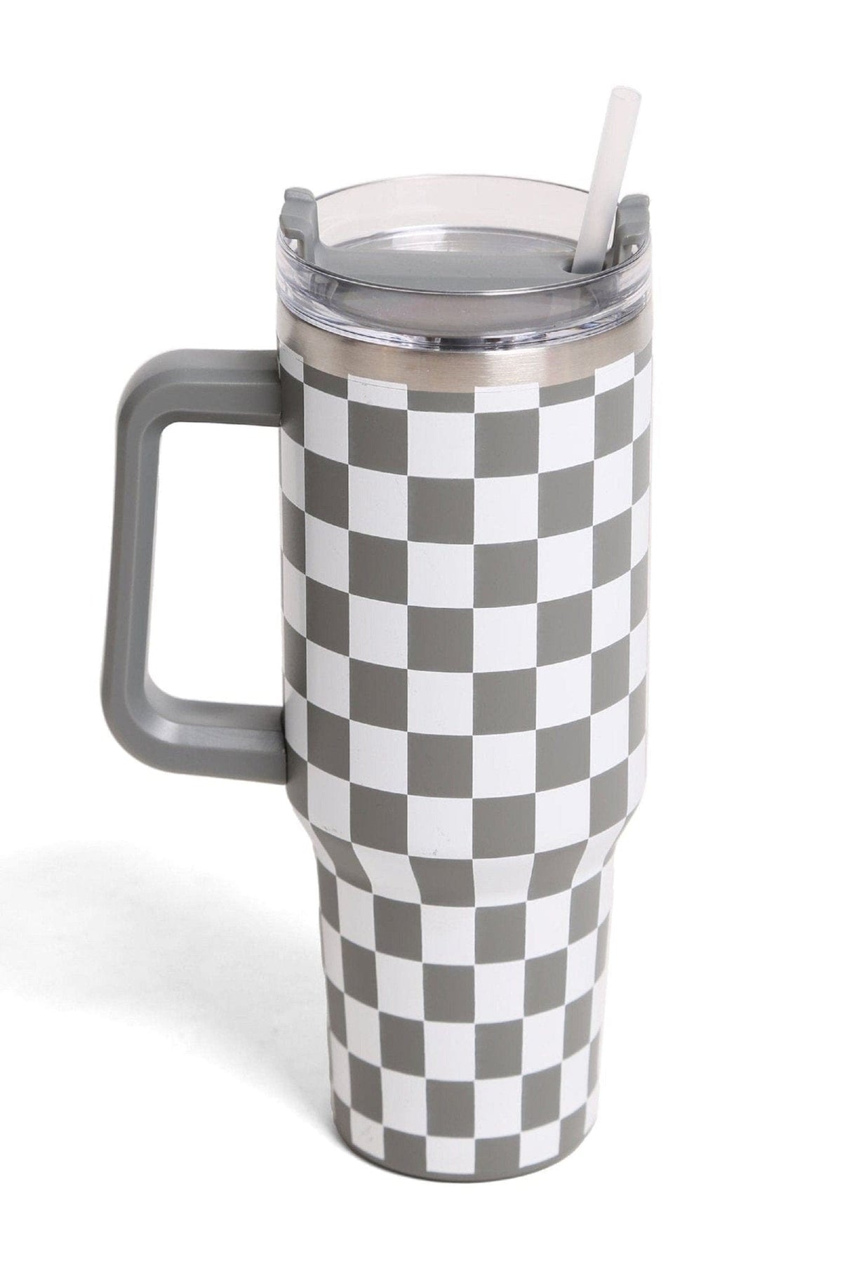 TUM802 Checkered 40 Oz Tumbler With Handle - MiMi Wholesale
