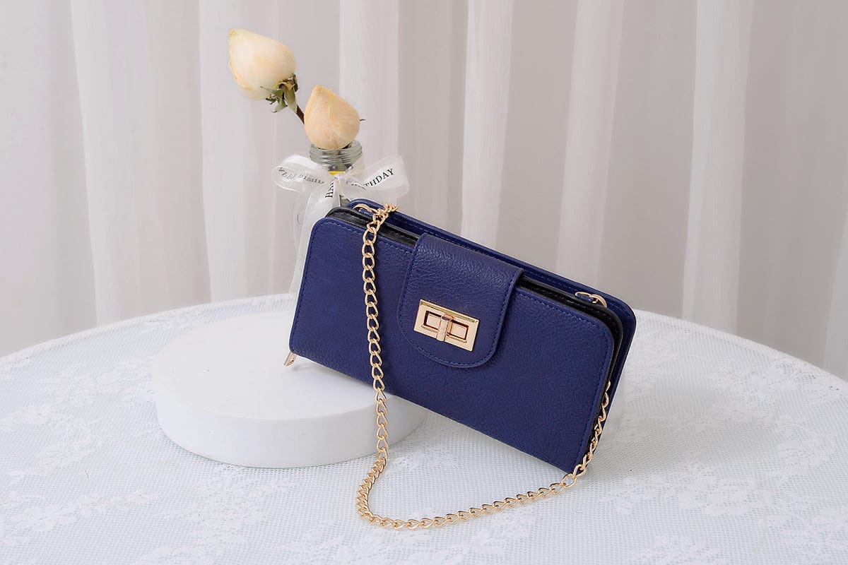 Turn Lock Crossbody Wallet - MiMi Wholesale