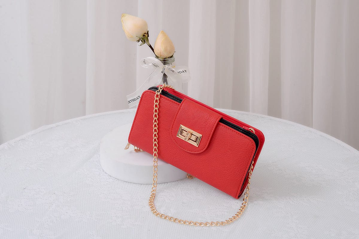 Turn Lock Crossbody Wallet - MiMi Wholesale
