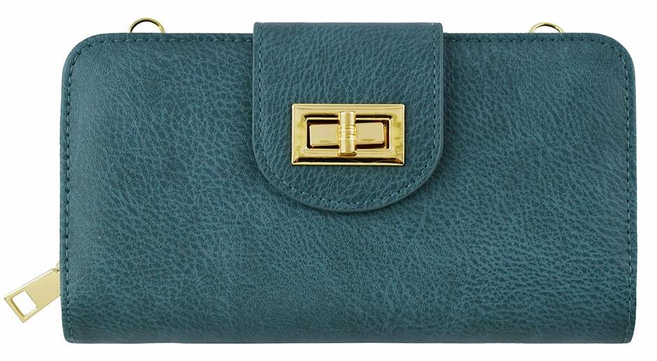 Turn Lock Crossbody Wallet - MiMi Wholesale