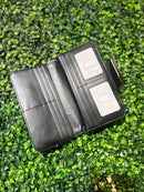 TW041 Tweed Turn Lock Crossbody Wallet - MiMi Wholesale