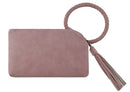 TW204 Tweed Cuff Handle Tassel Wristlet/Clutch - MiMi Wholesale