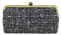 TW208 Tweed Kiss Lock Clutch - MiMi Wholesale