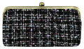 TW208 Tweed Kiss Lock Clutch - MiMi Wholesale