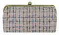 TW208 Tweed Kiss Lock Clutch - MiMi Wholesale