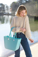 V2335 Rose Scalloped Versa Tote w/ Interchangeable Straps - MiMi Wholesale