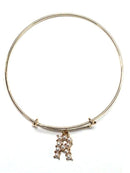 VB0703 Assorted 16 Piece Pearl Initial Bangle Pack - MiMi Wholesale