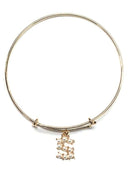 VB0703 Assorted 16 Piece Pearl Initial Bangle Pack - MiMi Wholesale