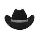 VCC0083 Texhoma Cow Print Rhinestone Felt Cowboy Hat - MiMi Wholesale