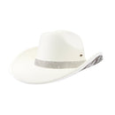 VCC0083 Texhoma Cow Print Rhinestone Felt Cowboy Hat - MiMi Wholesale