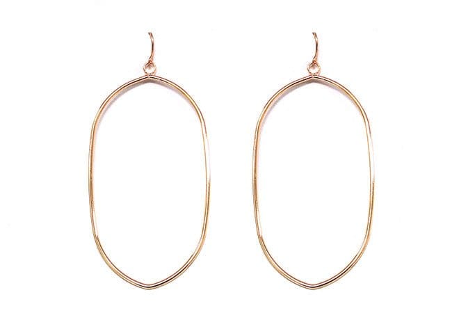 VE2281 Long Oval Drop Earrings - MiMi Wholesale