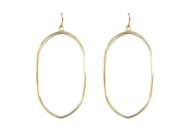 VE2281 Long Oval Drop Earrings - MiMi Wholesale