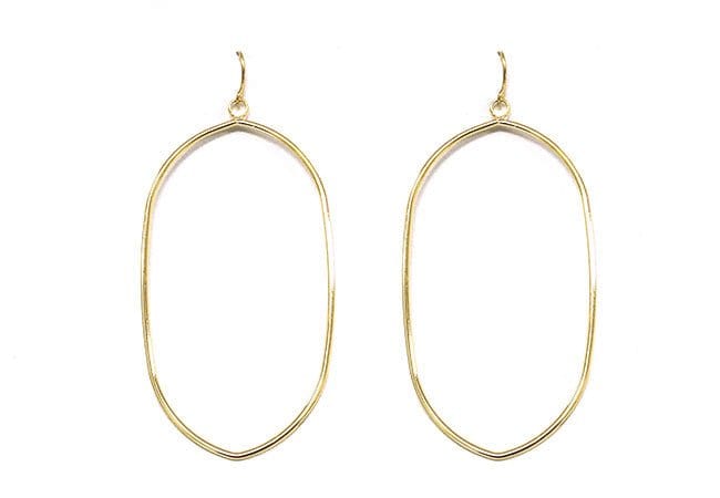 VE2281 Long Oval Drop Earrings - MiMi Wholesale