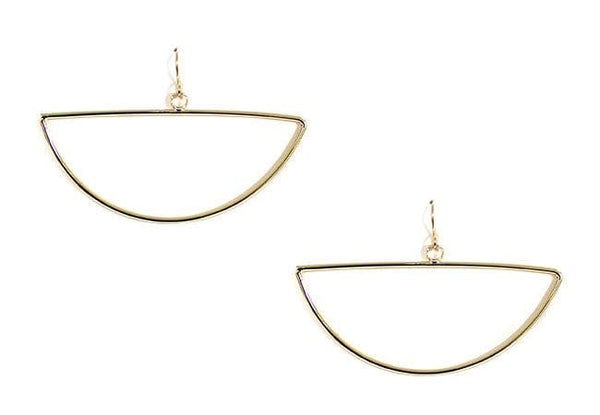 VE2320 Half Circle Drop Earrings - MiMi Wholesale