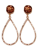 VE2889 Iridescent Post Rhinestone Teardrop Dangle Earrings - MiMi Wholesale