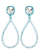 VE2889 Iridescent Post Rhinestone Teardrop Dangle Earrings - MiMi Wholesale
