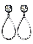 VE2889 Iridescent Post Rhinestone Teardrop Dangle Earrings - MiMi Wholesale