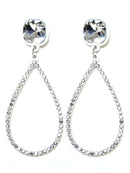 VE2889 Iridescent Post Rhinestone Teardrop Dangle Earrings - MiMi Wholesale