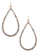 VE3018 Rhinestone Teardrop Dangle Earrings - MiMi Wholesale