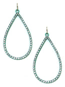 VE3018 Rhinestone Teardrop Dangle Earrings - MiMi Wholesale