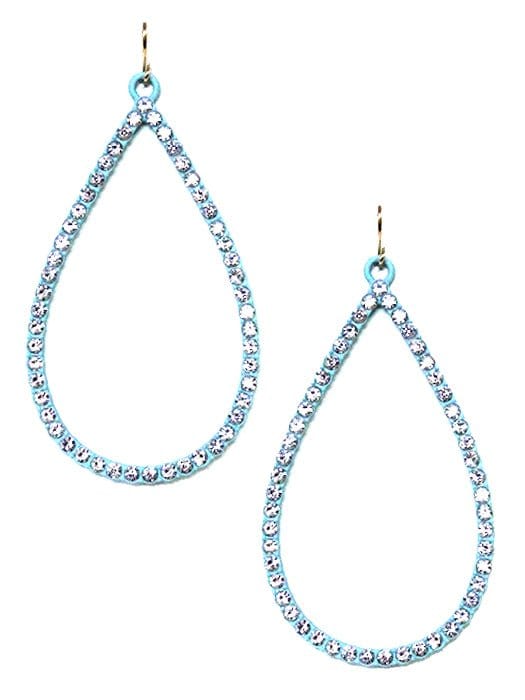 VE3018 Rhinestone Teardrop Dangle Earrings - MiMi Wholesale