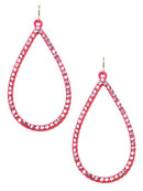 VE3018 Rhinestone Teardrop Dangle Earrings - MiMi Wholesale