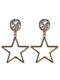 VE3081 Iridescent Post Star Dangle Earrings - MiMi Wholesale