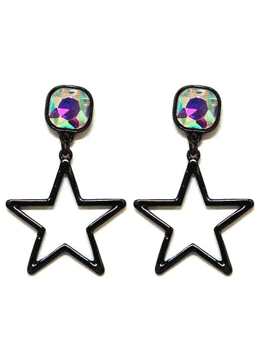 VE3081 Iridescent Post Star Dangle Earrings - MiMi Wholesale