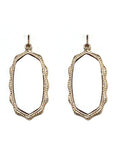 VE3198 Gold Rim Abstract Dangle Earrings - MiMi Wholesale