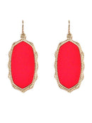 VE3198 Gold Rim Abstract Dangle Earrings - MiMi Wholesale