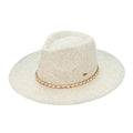 VFE0003 Chain Trim Band Felt Panama Hat - MiMi Wholesale