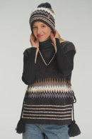 VTC0060 Chevron Print Knit Vest With Tassels - MiMi Wholesale