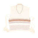 VTC0060 Chevron Print Knit Vest With Tassels - MiMi Wholesale