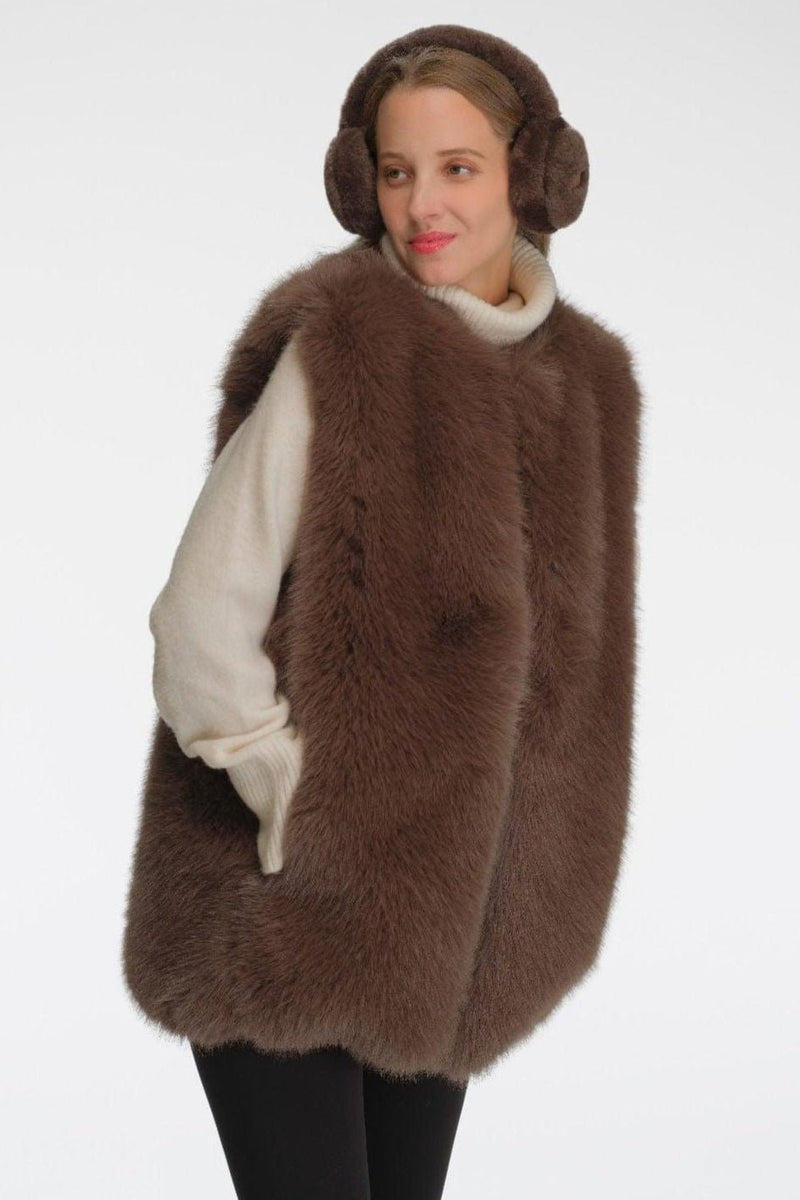 VTC0138 Faux Fur Vest - MiMi Wholesale