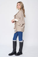 WCC320107 Yolanda Ruffle Knit Cardigan - MiMi Wholesale