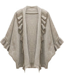 WCC320107 Yolanda Ruffle Knit Cardigan - MiMi Wholesale
