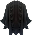 WCC320107 Yolanda Ruffle Knit Cardigan - MiMi Wholesale