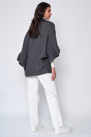 WCC320107 Yolanda Ruffle Knit Cardigan - MiMi Wholesale