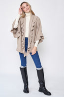 WCC320107 Yolanda Ruffle Knit Cardigan - MiMi Wholesale