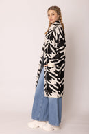 WCC420030 Houndstooth Long Cardigan - MiMi Wholesale