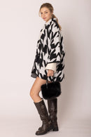 WCC420044 Houndstooth Knit Cardigan - MiMi Wholesale
