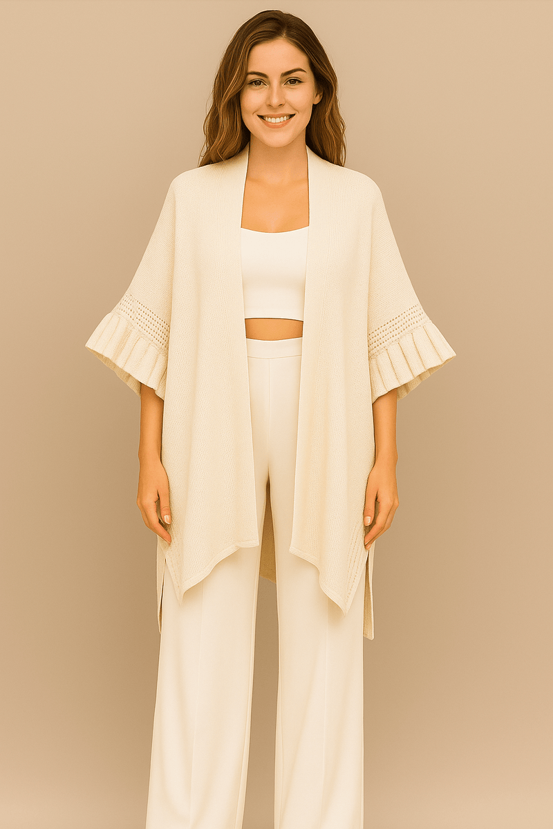 WCK520112 Kiara Solid Knit Kimono - MiMi Wholesale